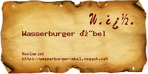 Wasserburger Ábel névjegykártya